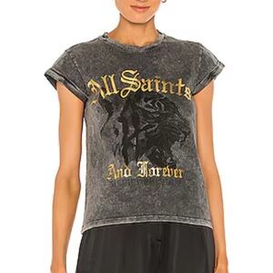 All Saints Women's Gray Graphic Tee